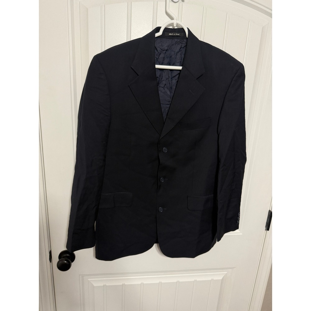 Joseph Feiss Blazer Mens 40 Regular Navy Blue 3 Button International EUC